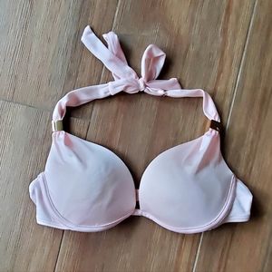 Victoria Secret "Very Sexy"  NWOT Push-Up Bikini Bra, Pink w/ Gold Accents, Sm